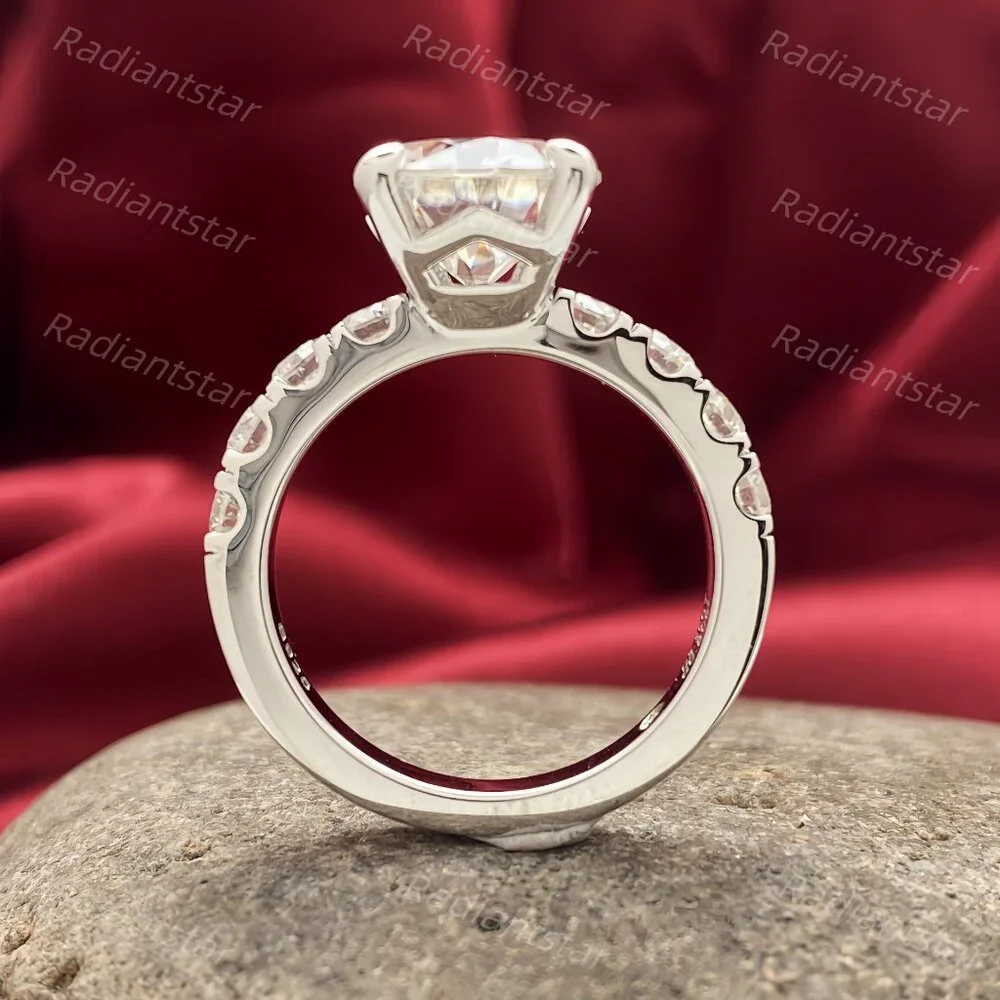 NEW Certified 4.3 ct. t.w. Moissanite 4 Prong Ring